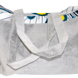 Sac en lin + tissu wax